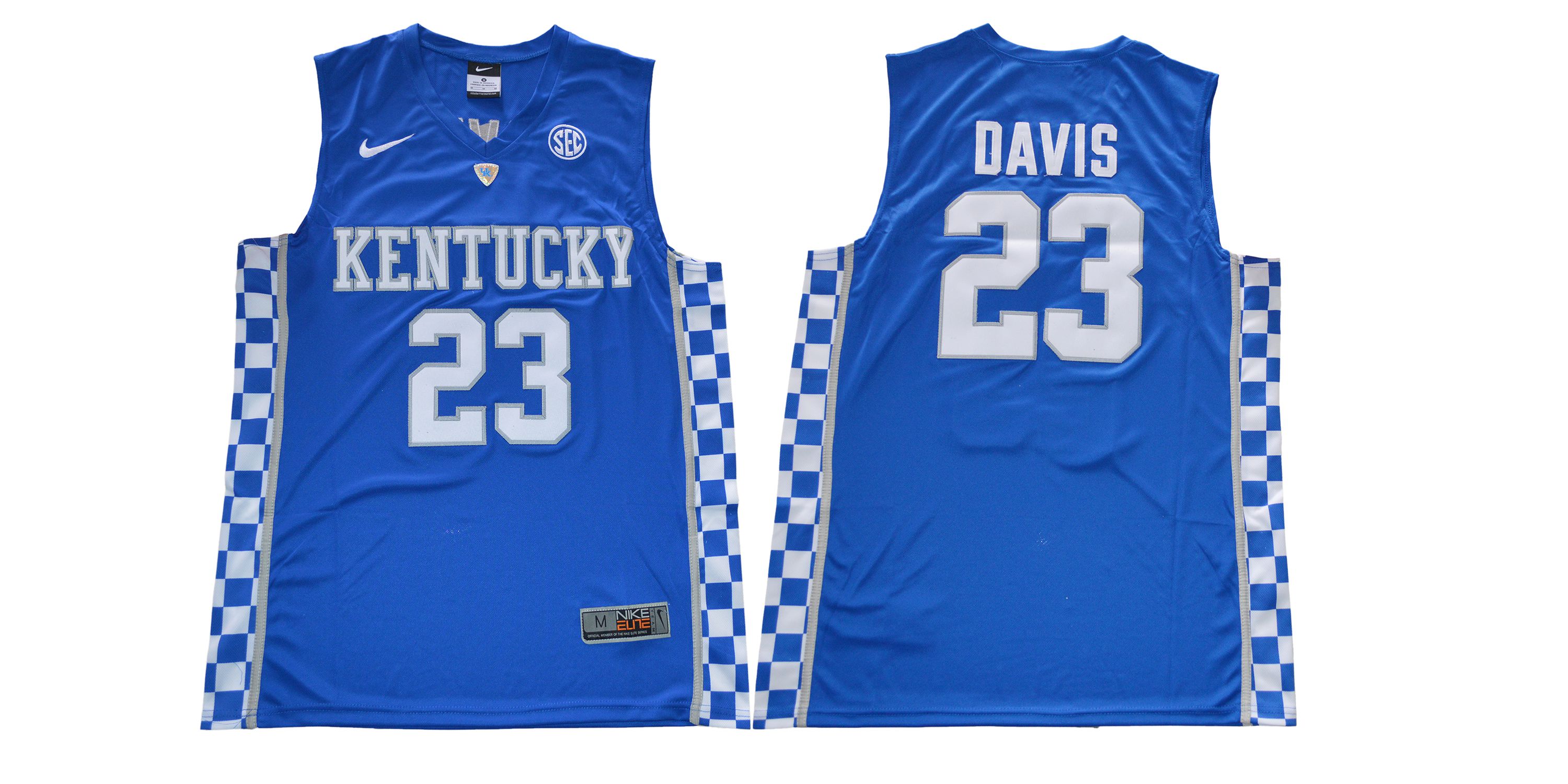 Men Kentucky Wildcats 23 Davis Blue NBA NCAA Jerseys